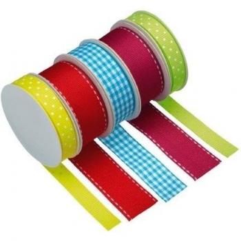 Kitchen Craft Sweetly Does It Juego de Cintas de Decoración de 5 Unidades 2 m x 1 cm, 1.5 cm y 2 cm