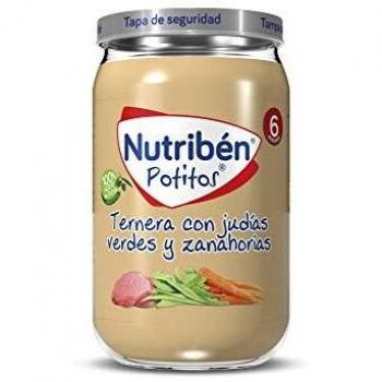 Nutribén Potito de Ternera con Judías Verdes y Zanahorias, 235gr
