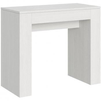 Consola extensible 90x42/198 cm Modem Small Fresno Blanco