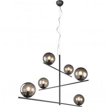 Lámpara Colgante Trio Pure 6 luces de bolas Negras