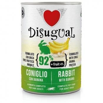 Disugual Comida Húmeda para Perros Adultos Sabor Conejo con Banana - 400g