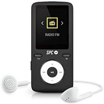 SPC Colour Sound Reproductor MP4 Extrafino con Radio FM y Memoria de 8GB, Negro, 88 x 41 x 1 mm