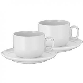 Set de Tazas para Cappuccino WMF Barista, 4 Piezas, Porcelana, Apta para Lavavajillas