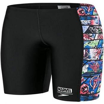 Speedo Bañador Bóxer Aquashort Marvel Los Vengadores Negro Rojo Azul Niño - Talla 24