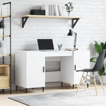 Escritorio de Madera Multicapa Blanco 140x50x75 cm