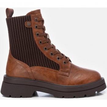 Botines Militares Marrón para Mujer con Cierre de Cordón, Elástico y Cremallera Refresh