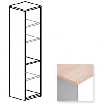 Armario columna rocada 195x45x45cm estructura aluminio y tapa haya