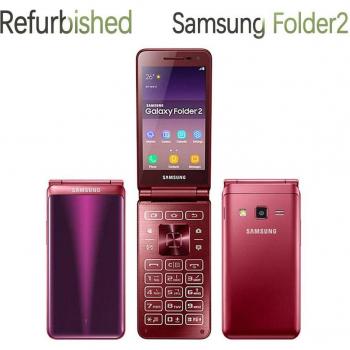 Smartphone reacondicionado Samsung Galaxy Folder 2 G1650, 2GB RAM, 16GB ROM, pantalla de 3.8, Android 6.0, tipo flip