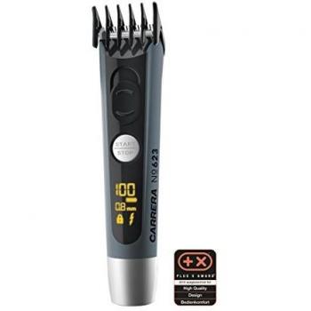 Cortabarba y recortador de barba CARRERA N.º 623 | Adecuado para barba de 3 días y barba cerrada | Contornos de barba como el de un profesional | Con la máquina cortabarba se puede cortar a 0,8, 1,2, 1,6 y 2,0 mm