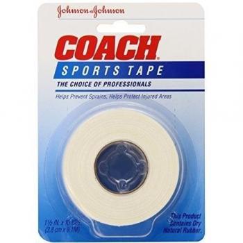 Johnson & Johnson Coach Sports Tape 1 1/2 Inch x 10 Yards