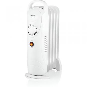 Radiador de Aceite Mini Yoevu, 7 Elementos, 800W, Bajo Consumo, con Termostato y Protección contra Sobrecalentamiento