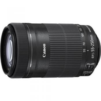 Canon EF-S 55-250mm f/4.0-5.6 IS STM + ET-63 + Lens Cloth SLR - Objetivo