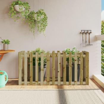 Valla de jardín elevada de madera de pino impregnada 150x50x70cm