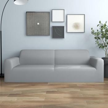 Funda Elástica de Sillón de 3 Plazas Poliéster Jersey en Color Antracita, Crema y Gris