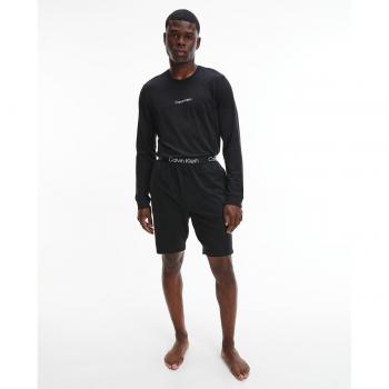 Camiseta de pijama de manga larga para hombre en color negro de Calvin Klein