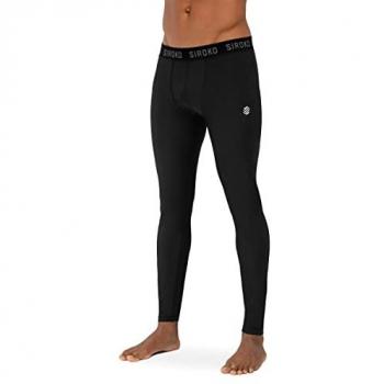 Siroko Leggings Térmicos de Hombre para Esquí y Nieve Wolf Negro XL