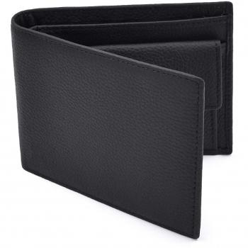 Newhey Cartera Hombre Cuero Billetera RFID Bloqueo Monedero Tarjetas Crédito Moda con Bolsillo Monedas Negro