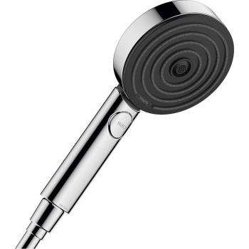 Mango de ducha Hansgrohe Pulsify con pulsador, modelo Hg Handbrause pulsify select 105, 3 jets, activación cromada