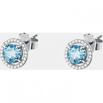 Morellato Pendientes Tesori Plata 925 Circonitas Aguamarina Mujer SAIW95