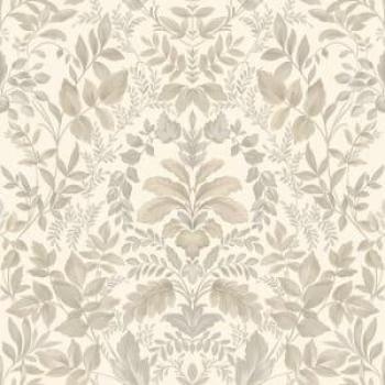 Holden Decor Leaf Damask Beige Wallpaper - 10.05m x 53cm
