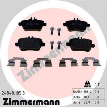 Pastillas de freno ZIMMERMANN 24848.185.3