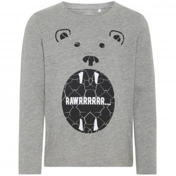 NAME IT Camiseta Manga Larga NIÑO Victor - 92, Grey Melange