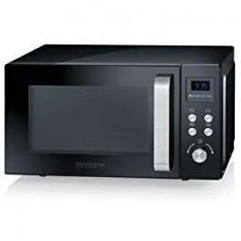 Microondas con Grill 2 en 1 Severin MW 7750, 20L, 800W, Negro/Acero Inoxidable