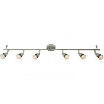 Foco de luz ajustable Amalfi bar 6 bombillas acero cromado GU10