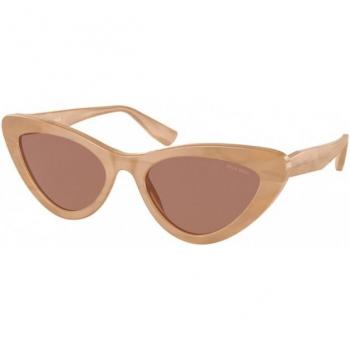 Miu Miu MU01VS Core Collection 17H1P1 Women's Sunglasses Butterfly Beige Brown Size 55