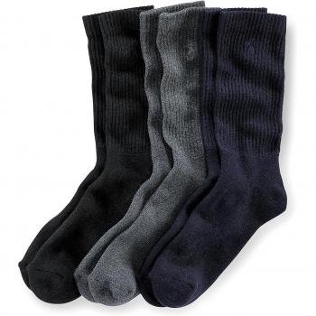 Polo Ralph Lauren - Pack de 3 Calcetines Cortos Estampados para Hombre Crew Sock con Logotipo Talla Única