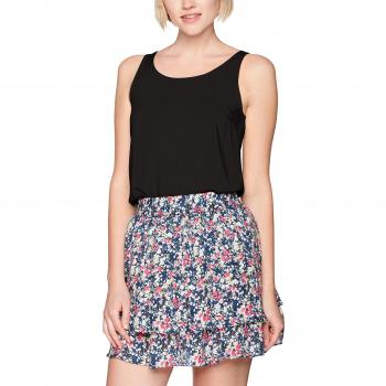 ONLY Onlfirst Tank Top Noos Wvn, Camiseta sin Mangas para Mujer, Negro