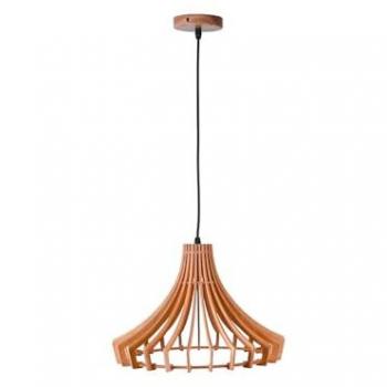Lámpara Colgante Manila Bel Air 40W Regulable en Altura Madera Ø35 cm