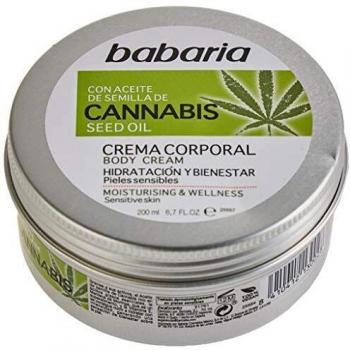 Babaria - Crema corporal con aceite de semillas de cannabis - Apta para pieles sensibles - 200 ml