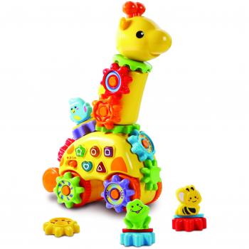 VTech Jirafa Parlanchina Diver Ruedas - Divertida Jirafa con Engranajes para Descubrir Formas y Notas de Música con Frases en Inglés para que el Niño Memorice