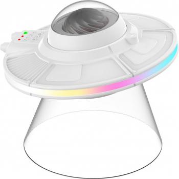 XANLITE - Luz Nocturna Decorativa Spacelite Proyector Ovni Filar Usb Multimodo Musica Sincro