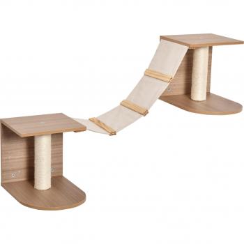 Árbol rascador para gatos con estantes de pared y escaleras