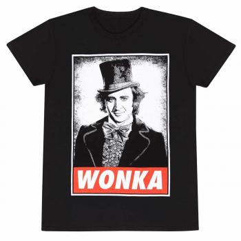 Camiseta Unisex de Manga Corta Willy Wonka Negra XL