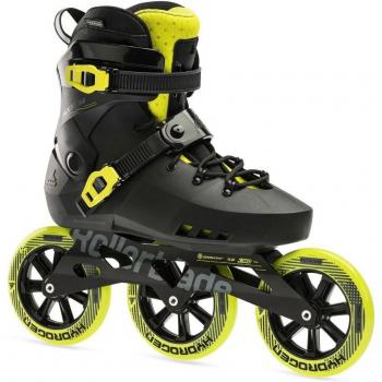 Rollerblade MAXXUM 125 Patines Unisex en Negro y Lima con Ruedas de 125mm
