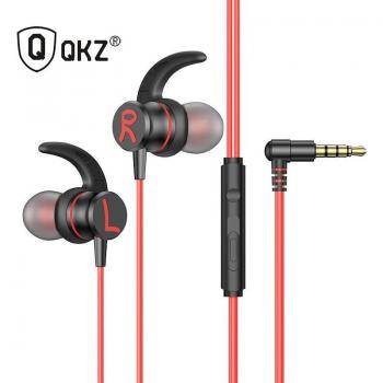 Auriculares QKZ C2 con cable para juegos, reducción de ruido, micrófono HD y supergraves, 3.5 mm, color verde para PC y teléfonos móviles