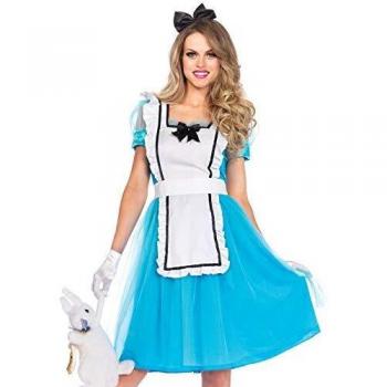 Disfraz Clásico de Alicia en el País de las Maravillas para Mujer - Talla Mediana (EUR 38) - Azul y Blanco