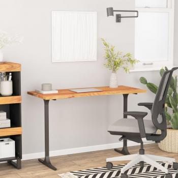Tablero de escritorio rectangular de madera de acacia 140x60x2,5 cm color marrón