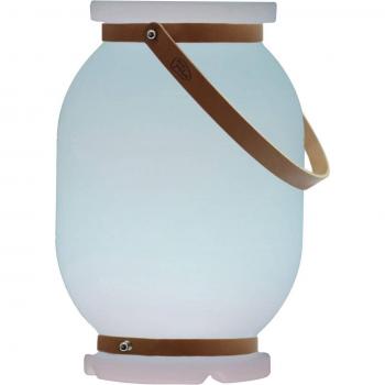 Lámpara de Mesa Decorativa LED para Exterior o Interior 30 cm Alto Muy Resistente IP65 con Batería Recargable Luz LED RGB para la Terraza o el Salón con Mando a Distancia