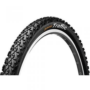 Continental Fahrradreifen Traffic II 1.75 Cubiertas para Bicicletas, Unisex Adulto, Negro-Black/Black Reflex, 47-507
