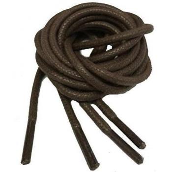 Big cordones redondo encerado cordones - 3 mm de ancho - Desde 75 cm hasta 180 cm, color marrón, talla 140 cm