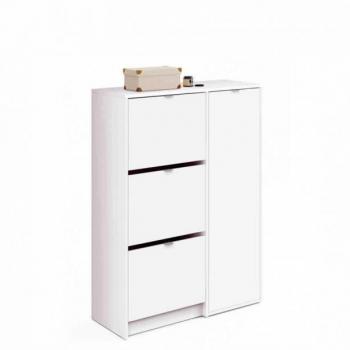 Mueble Zapatero Recibidor con Departamento para Botas Color Blanco 85CM