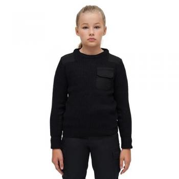 Brandit Kids BW Pullover Sweatshirt Black Unisex 134/140 to 158/164