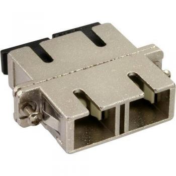 Acoplador Metálico Duplex SC/SC para Fibra Óptica Multimodo con Manguito de Cerámica - InLine®