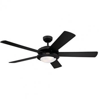 Ventilador de Techo Westinghouse Comet 78719 Negro y Plateado