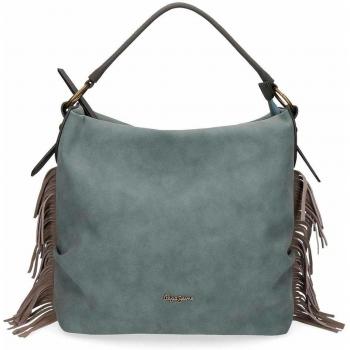 Pepe Jeans Fringe Bolso Shopper Azul 30x31x12 cms Piel Sintética