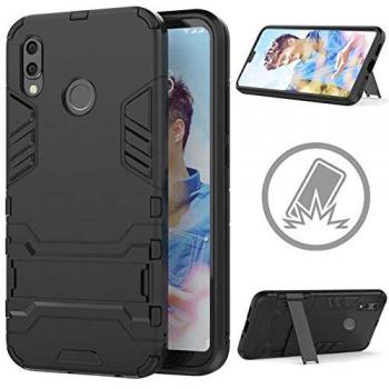 Custodia híbrida Armor con soporte para Huawei P20 Lite - Negra